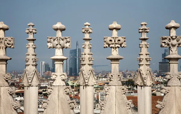 Milaan - detail van dak van kathedraal duomo — Stockfoto