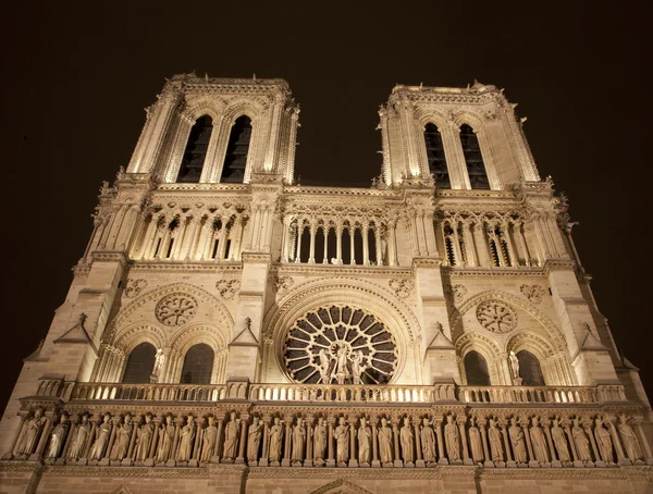 Paris - Notre Dame à noite — Fotografia de Stock