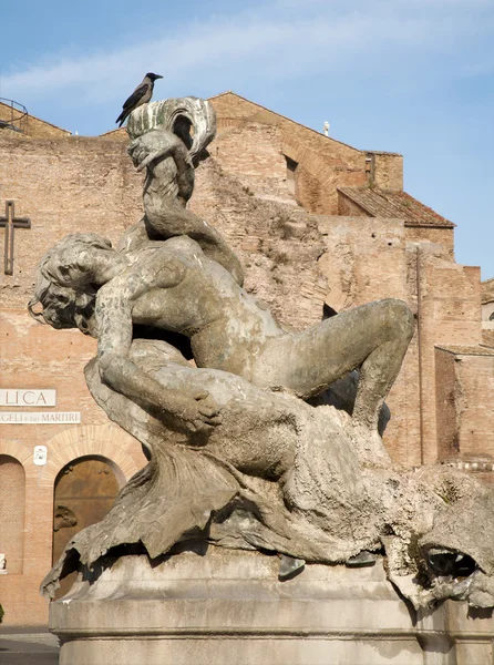 Roma - Fuente de las Naiadas por Mario Rutelli, 1901, Piazza della Repubblica - detalle —  Fotos de Stock