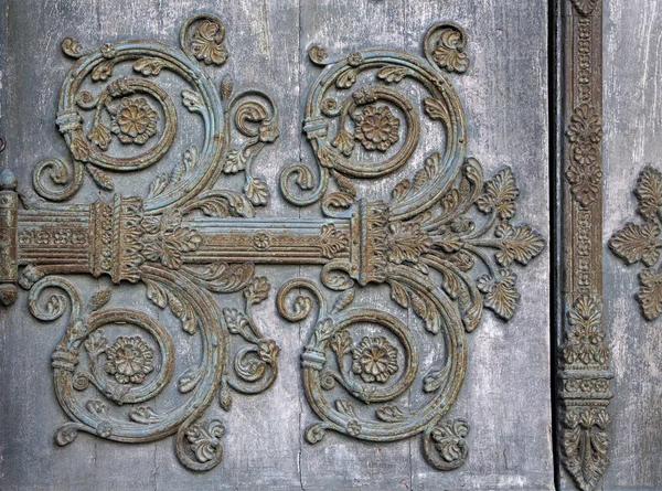 París - detalle de la puerta de Saint Denis - primera catedral gótica —  Fotos de Stock