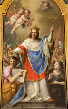 Roma - boya kutsal Fransa kralı louis IX san liugi Kilisesi