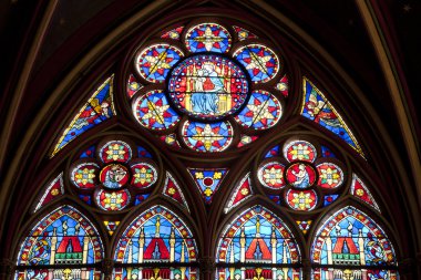 Paris - pencere camı form notre-dame Katedrali