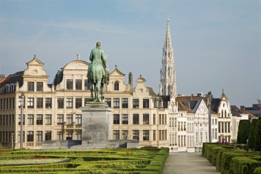 Brussels - Outlook from Monts des Arts in morning.