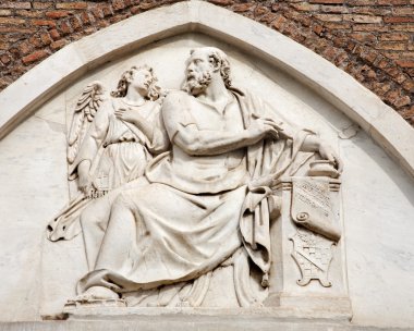 Rome - holy Matthew relief from Santa Maria Aracoeli church clipart