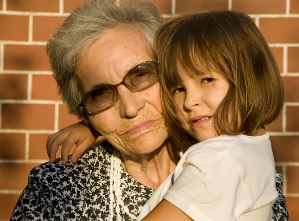 Nagymama és az unoka — Stock Fotó