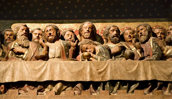 Utolsó super Krisztus - a párizsi Notre-Dame-katedrális — Stock Fotó
