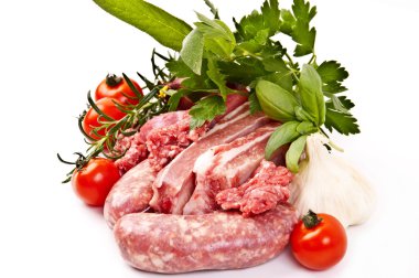 Lean meat mixture for sauce clipart