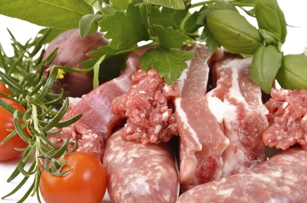 Pork chops in preparation — Stock Photo, Image