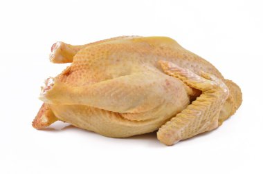 Raw chicken on a white background clipart