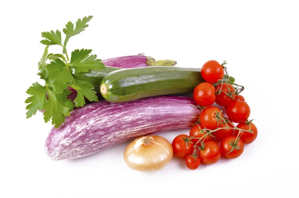 Eggplant and zucchini cherry tomatoes — Stock Photo, Image