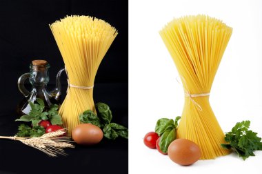 İtalyan malzemelerle spagetti