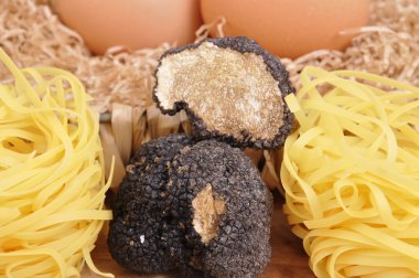 Rice and black truffle clipart