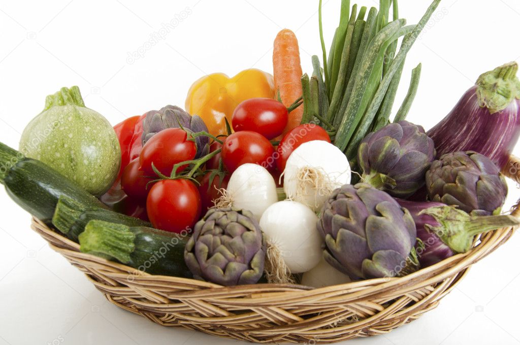 Basket of mixed vegetables