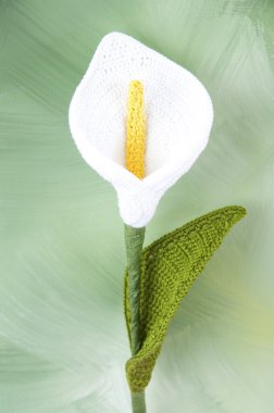 Calla flower crochet clipart