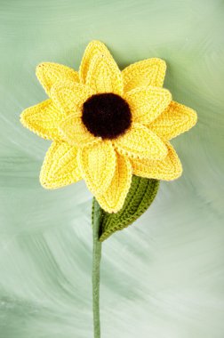 Sunflower crocheted clipart