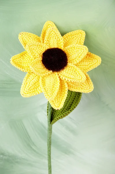 stock image Sunflower crocheted