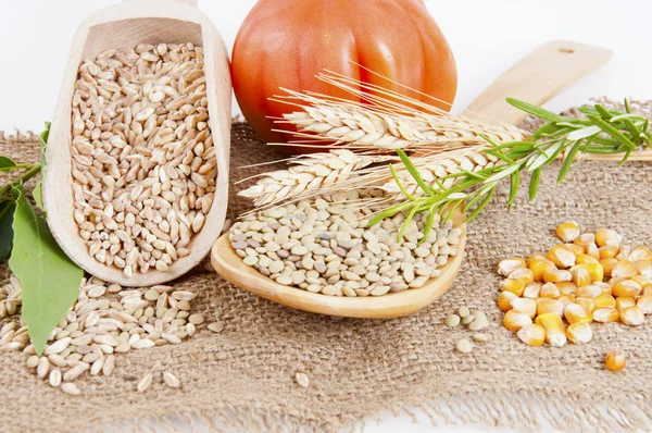 Mixture of legumes and cereals — Stock Photo, Image