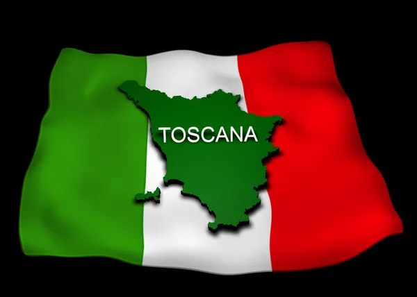 Toscana Bandiera della — Stock Fotó