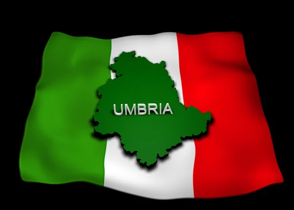 Bandiera della regione umbria — Stock Fotó