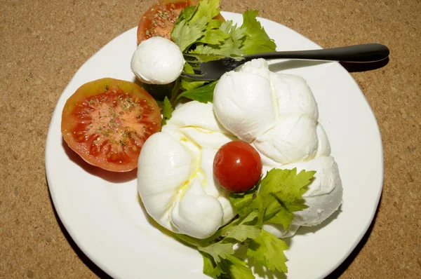 stock image Mozzarella fresca con pomodori