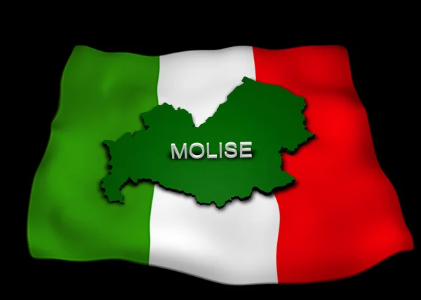 E bandiera Regione Молизе — стоковое фото