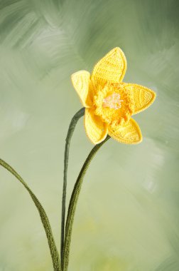 Narcissus-crocheted flowers clipart