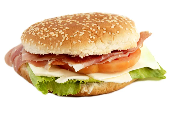 Sandwich gevuld met sesamzaadjes — Stockfoto