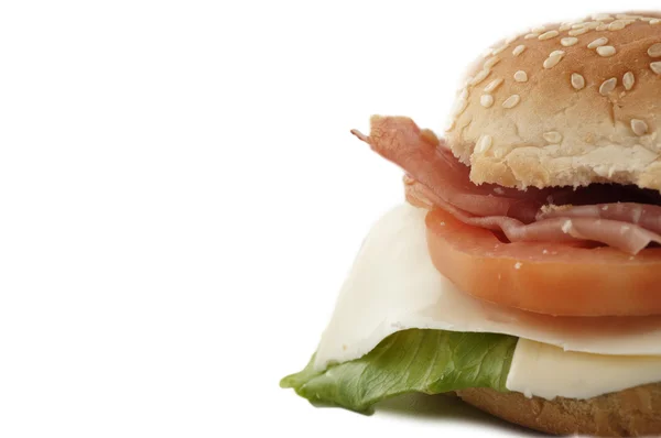 Sandwich stuffed with sesame seeds — Stock Photo, Image