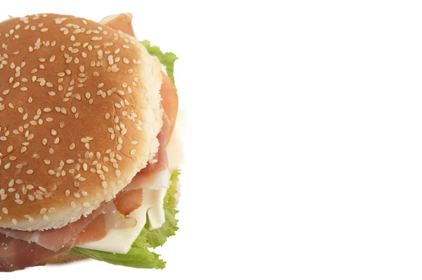 Sandwich gevuld met sesamzaadjes — Stockfoto