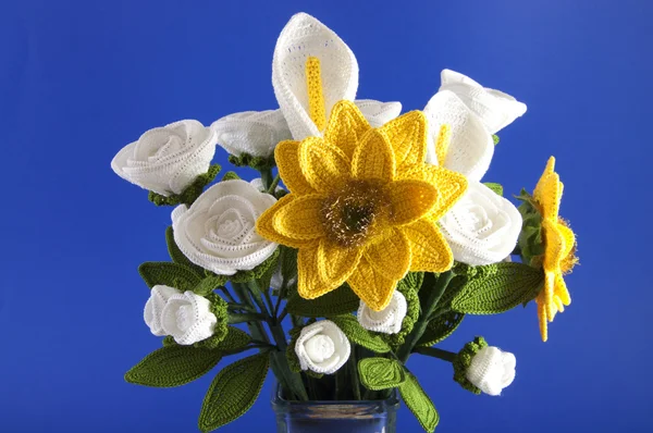 Sunflower crocheted — Stock Photo, Image