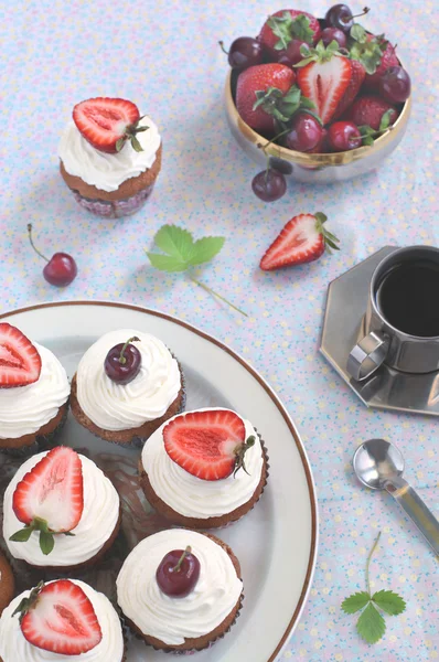 Berry Cupcakes — Stockfoto