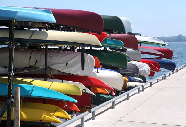 stock image Colorful kayaks for Rent