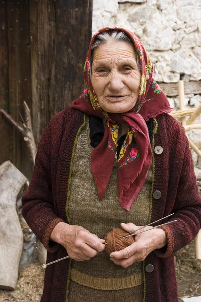 stock image Old Woman knitting