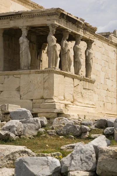 希腊雅典卫城 erechteion 寺 — 图库照片