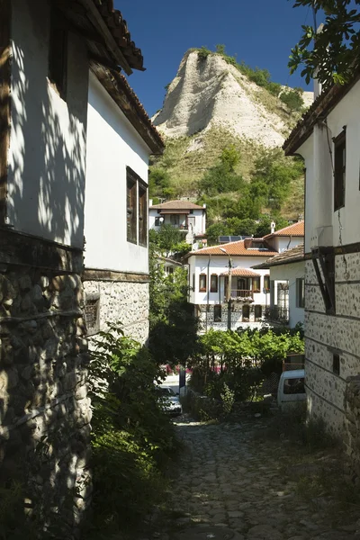 Melnik, traditionele Bulgaarse architectuur — Stockfoto