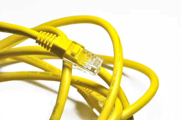 stock image Yellow internet cable