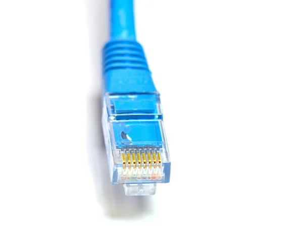 Cabo de internet azul — Fotografia de Stock
