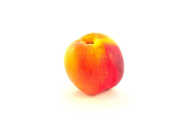 组成的多汁桃、 油桃隔离上白色 backgro — 图库照片