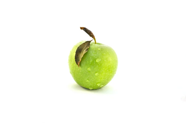 Yeşil elma izole — Stok fotoğraf