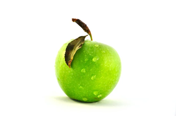 Groene appel geïsoleerd — Stockfoto