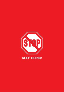 Dont stop, keep walking clipart