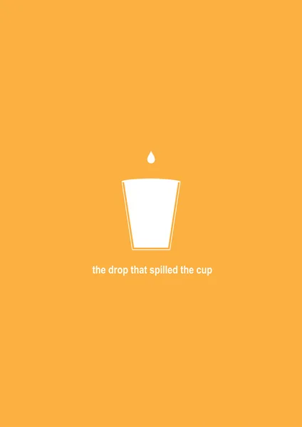 洒杯滴den droppe som spillde cup — Stock vektor
