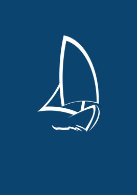 Stylized Yacht clipart