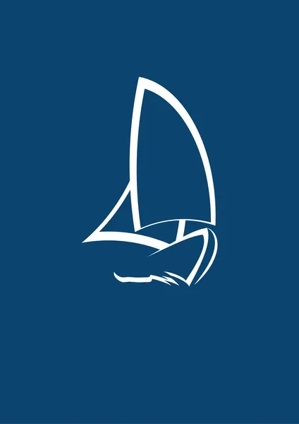 Yacht stylisé — Image vectorielle