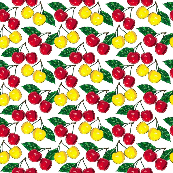 Cherry pattern small — Stock Photo, Image
