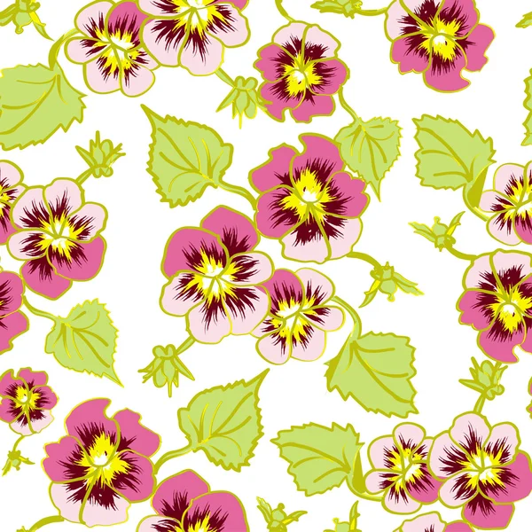 Rastrové květinový vzor květina maceška — Stock fotografie