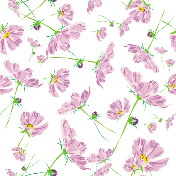 Растровый рисунок из розовых цветов — стоковое фото
