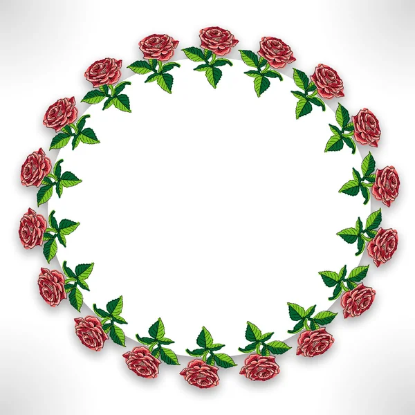 Roses on circle — Stock Photo, Image