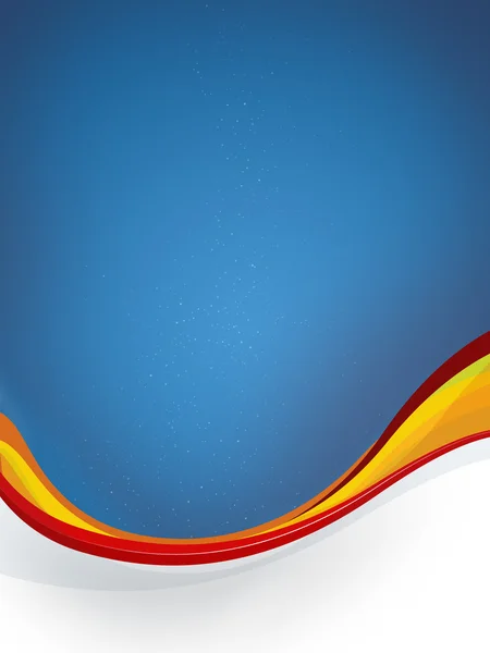 Mavi arka plan tawi, çok renkli dalgalar, beyaz textarea — Stok fotoğraf