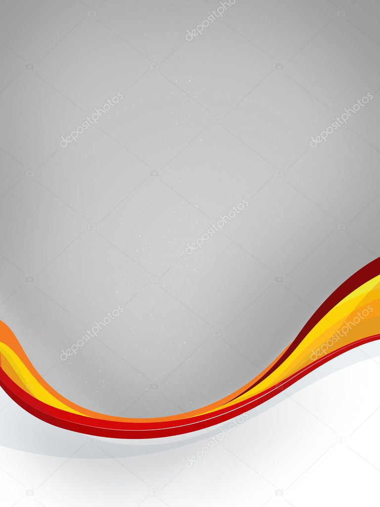 Silver-Gray background Tawi,red-yellow-orange waves